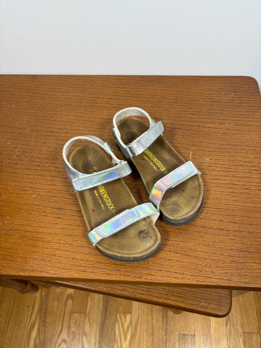 Birkenstock Kids Holographic Multicolor Strap Sandals